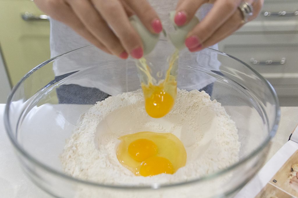 3 eggs in homemade pasta